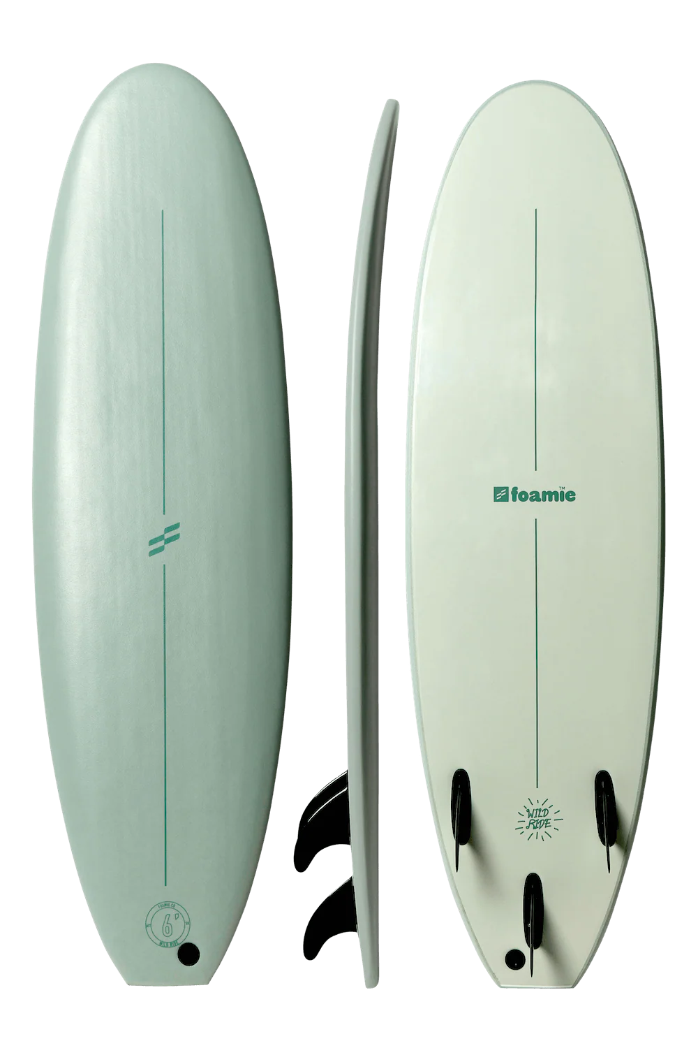 6ft Foamie Wildride Softboard - Fins Included