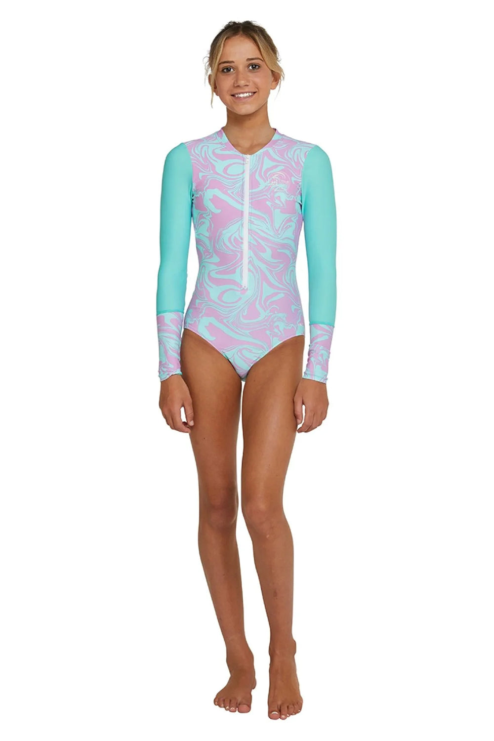 O'Neill Girl's Bahia Long Sleeve Front Zip Surfsuit