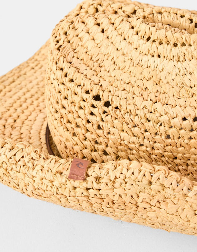 Rip Curl Crushable Straw Cowgirl Hat