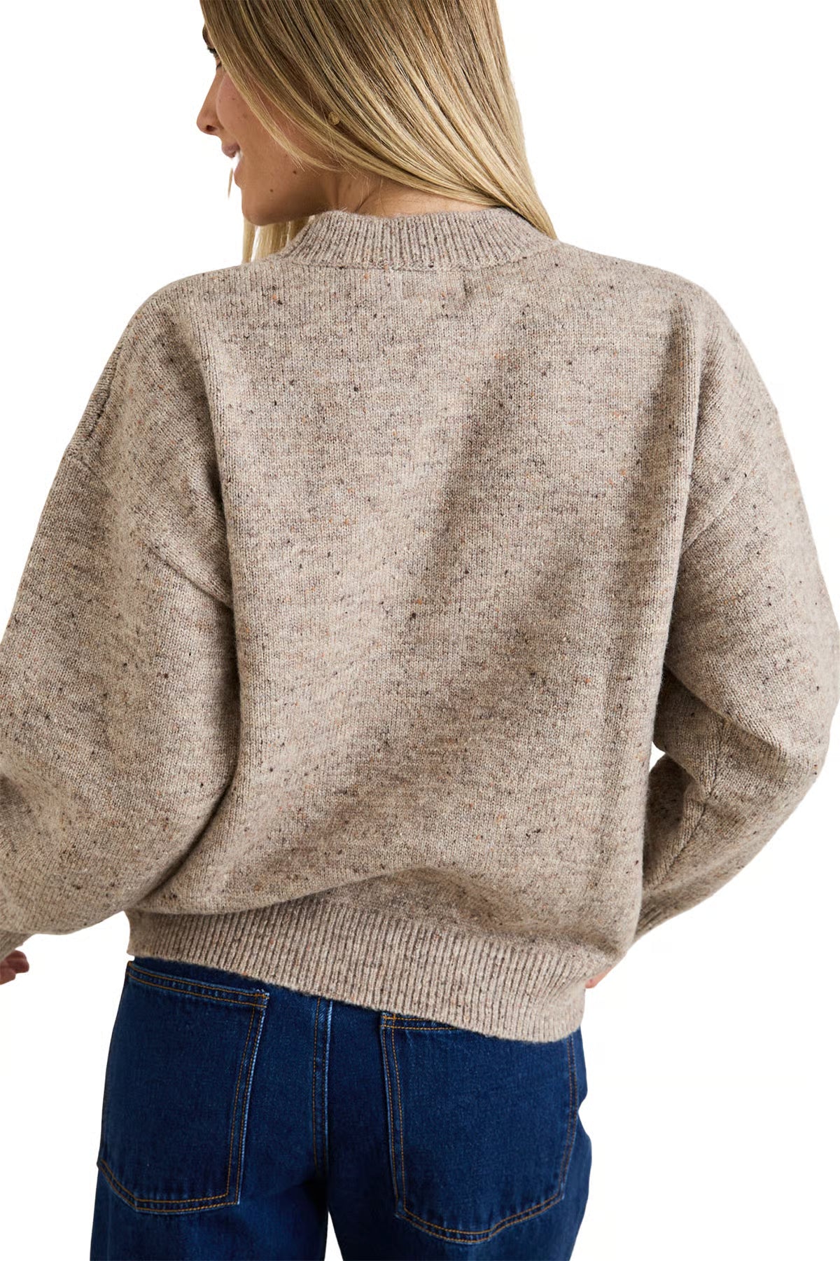 Rhythm Womens Rumi Speckle Knit Sweater