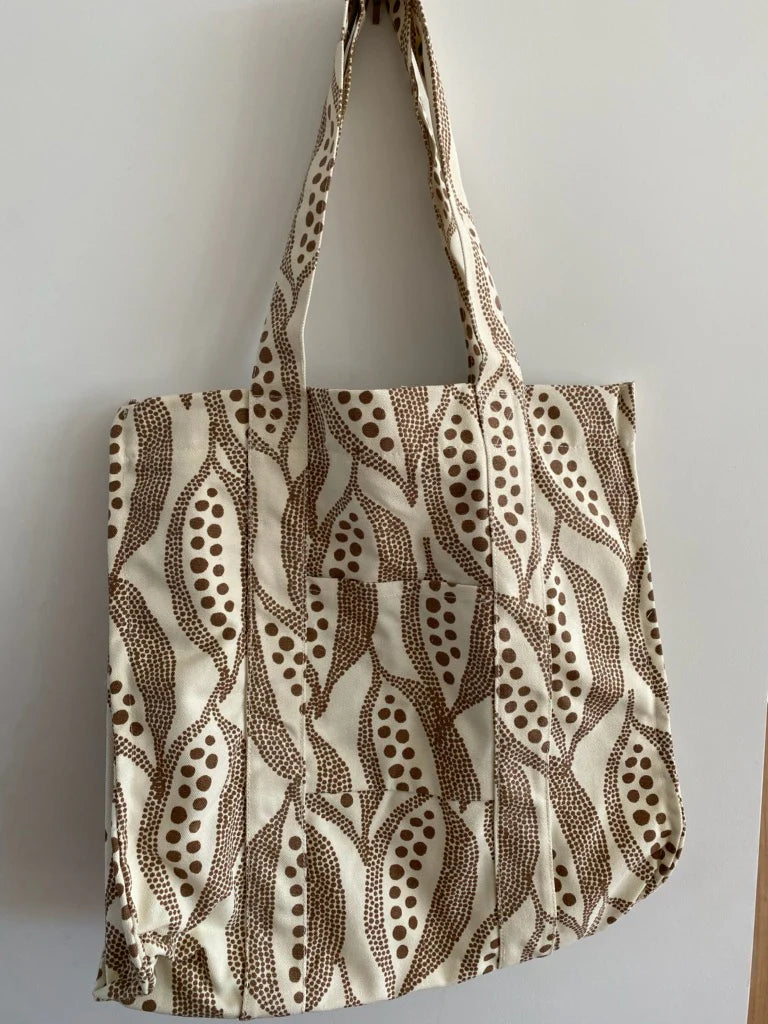 Salty Shadows Oversized Canvas Beach Bag