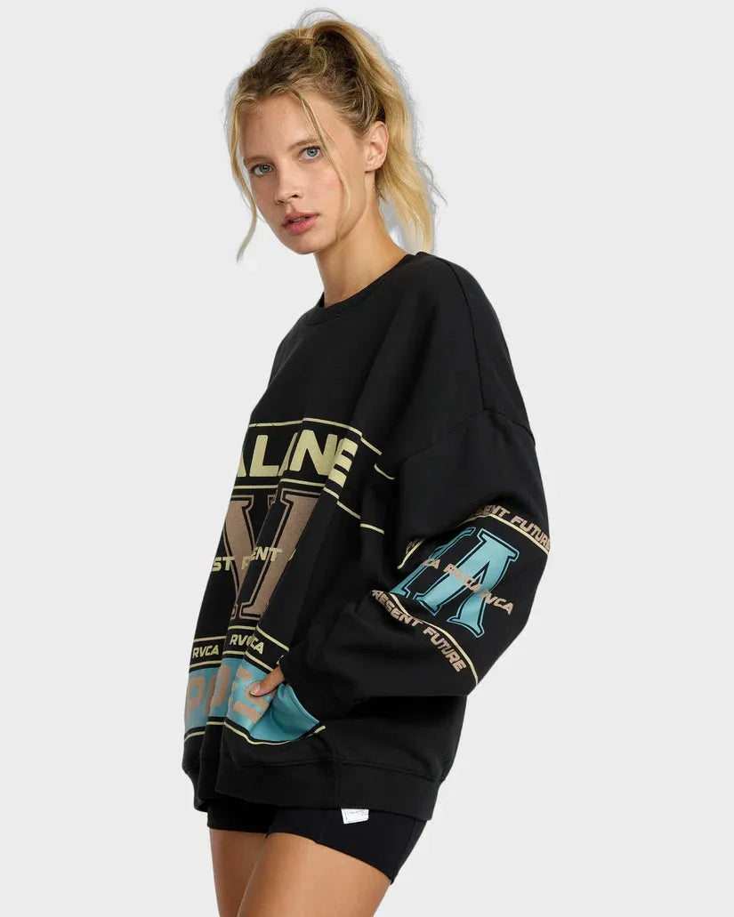 RVCA Womens Puck It Crew Neck