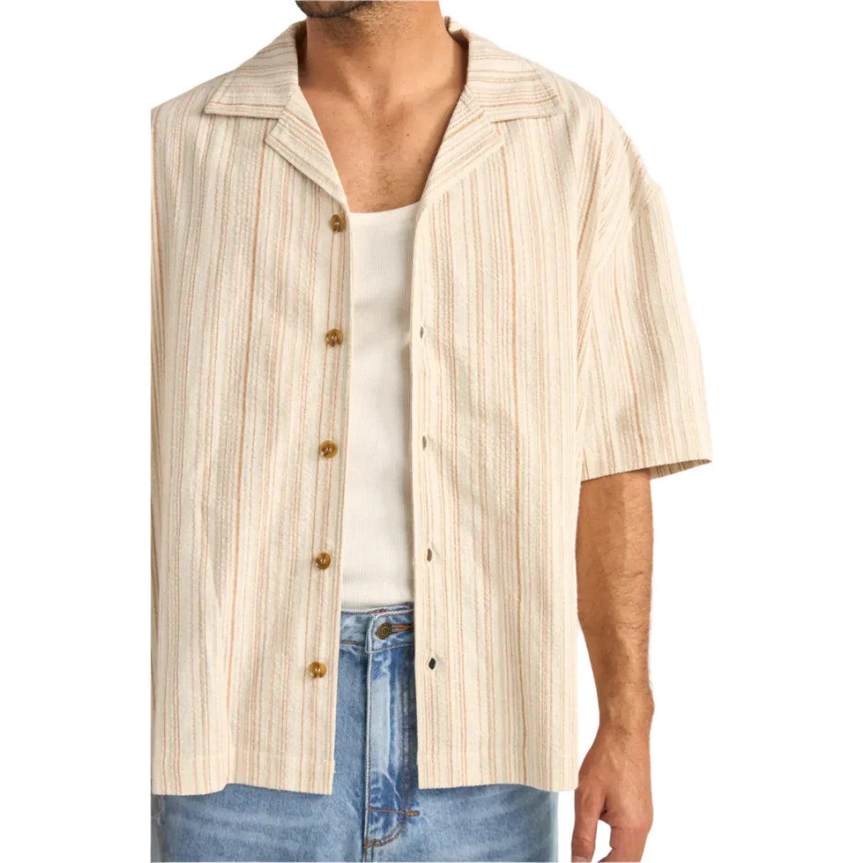 Rhythm Benny Relaxed Stripe S/S Shirt
