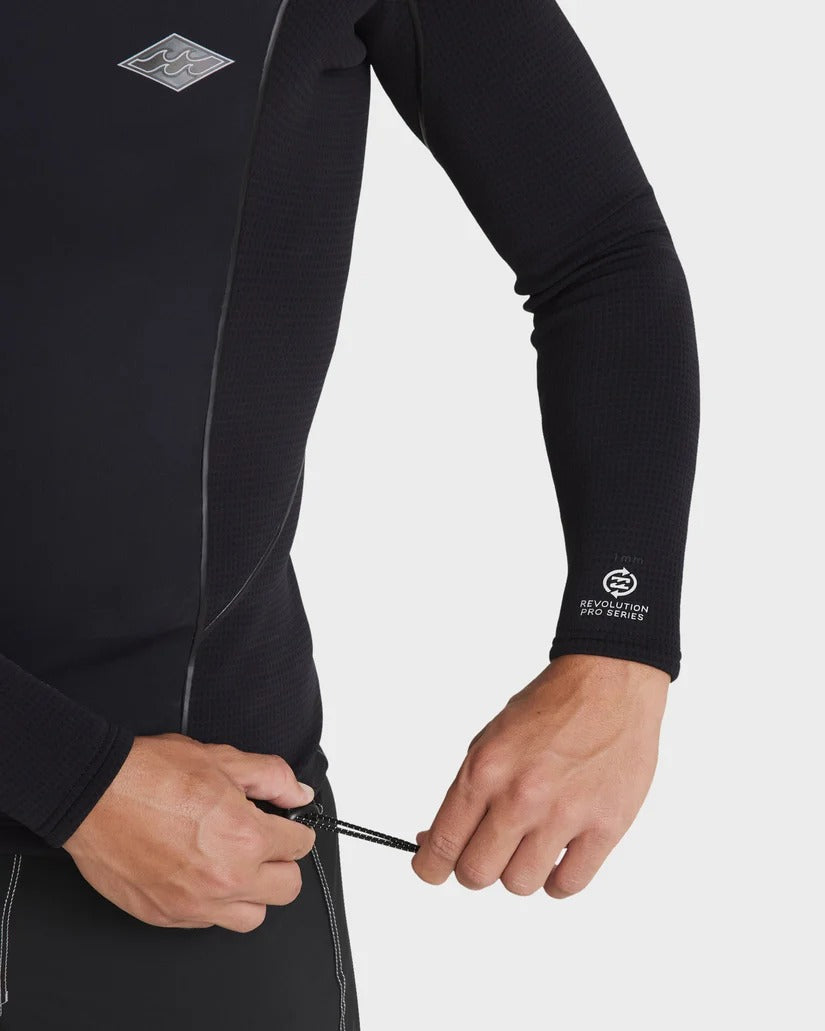Billabong Mens 1/1mm Revolution Pro Long Sleeve Wetsuit Top
