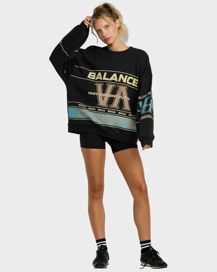 RVCA Womens Puck It Crew Neck