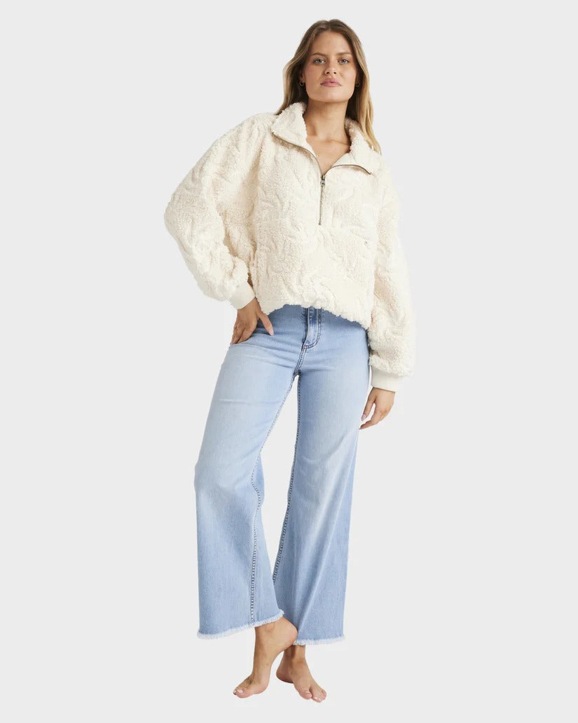 Billabong Womens Sun Trippin Half Zip Fleece Pullover