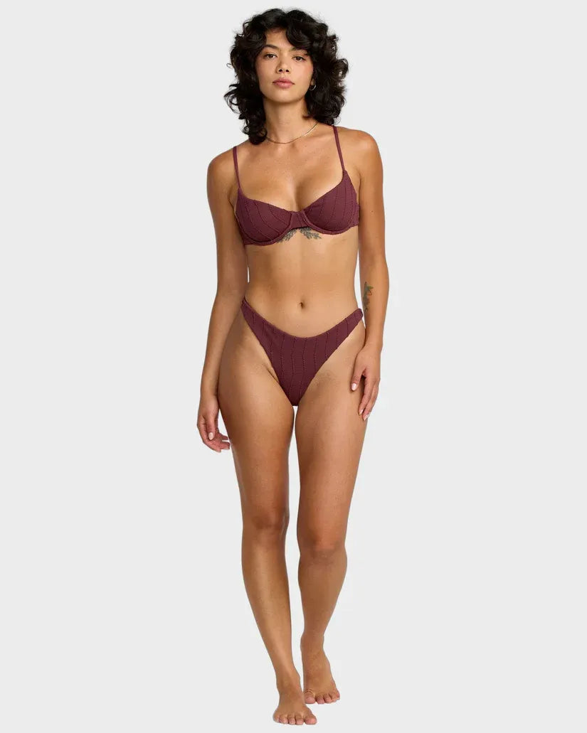 RVCA Womens Chevy Grooves Ultra Skimpy Bikini Bottom