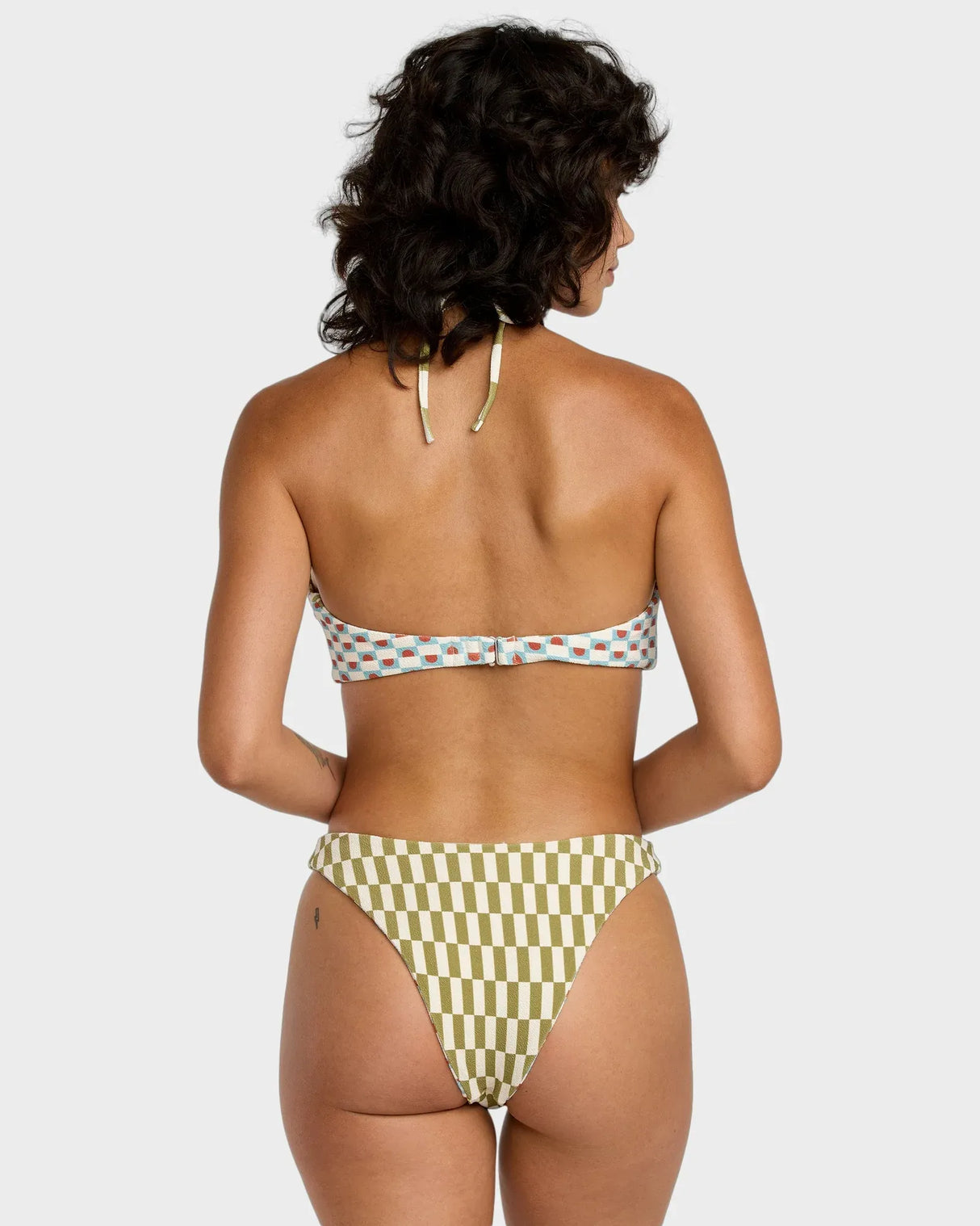 RVCA Womens Strange Ways Halter Bandeau Bikini Top
