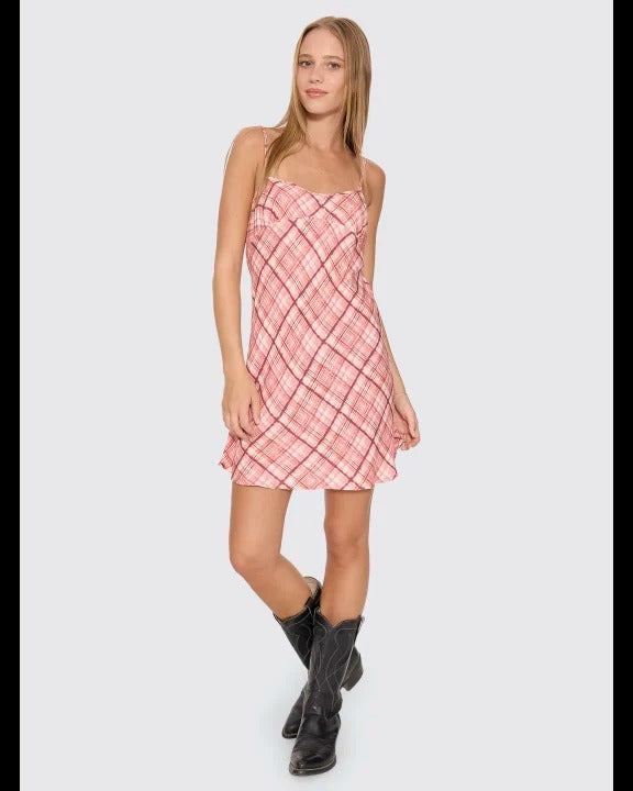 Thrills Tarnished Rose Mini Dress