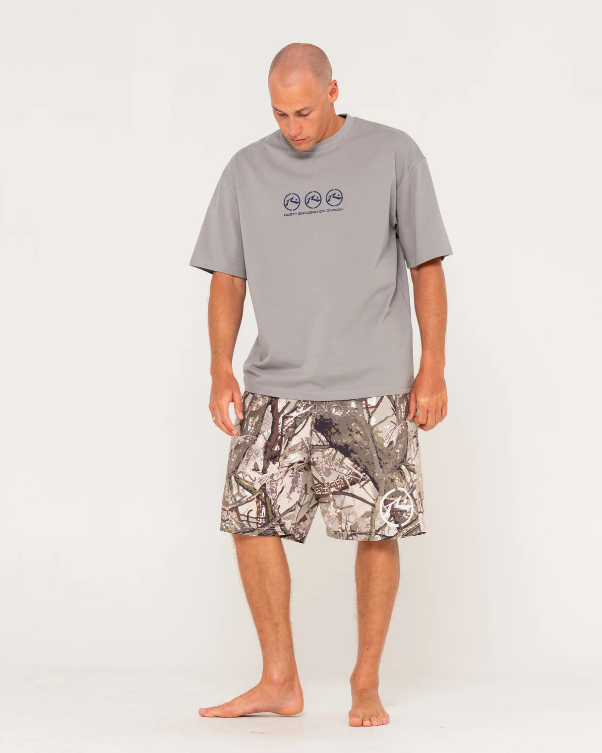 Rusty Mens Flip Rambo 22" Elastic Waist Camo Boardshort