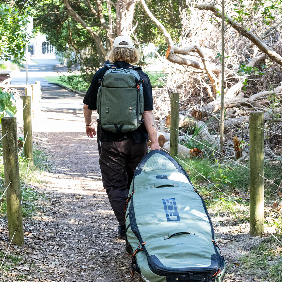 FCS Travel 3 Shortboard/Fish Wheelie Cover