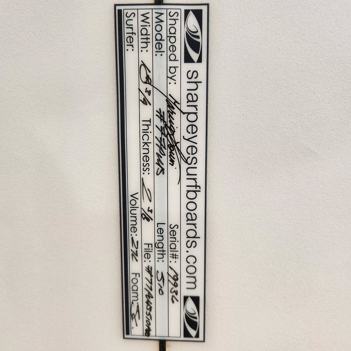 5'10 Sharpeye 77+ #7808 - Used Surfboard