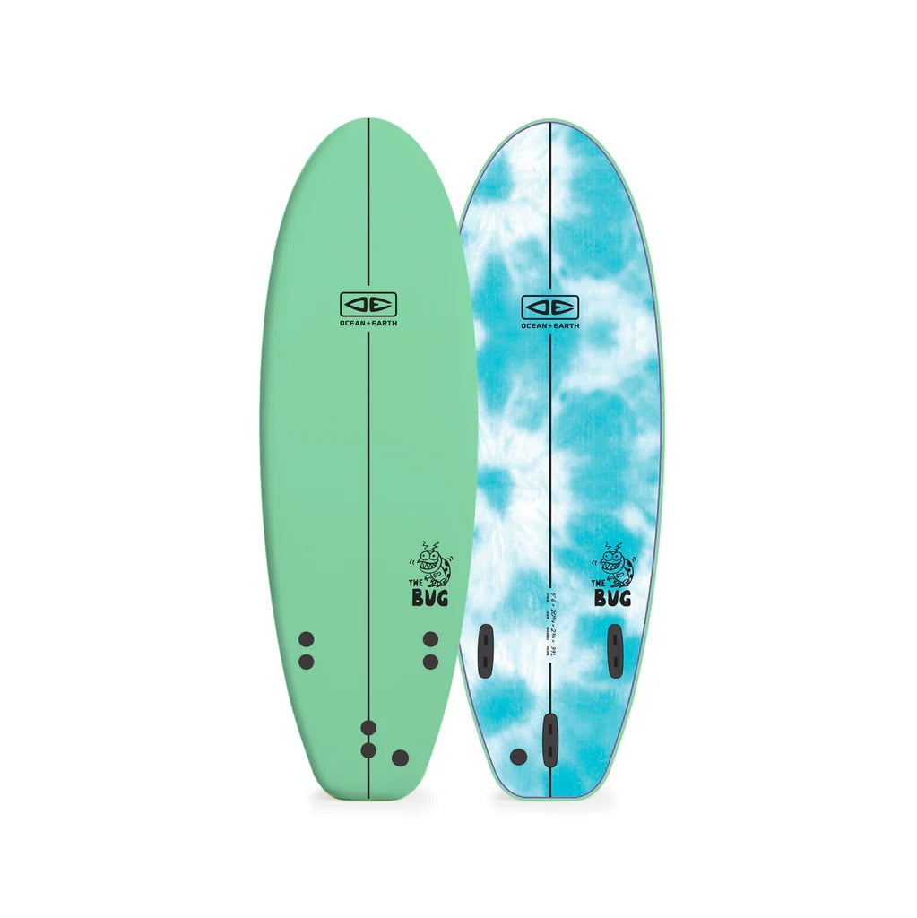 5'6 Ocean & Earth Bug Softboard - Comes with fins