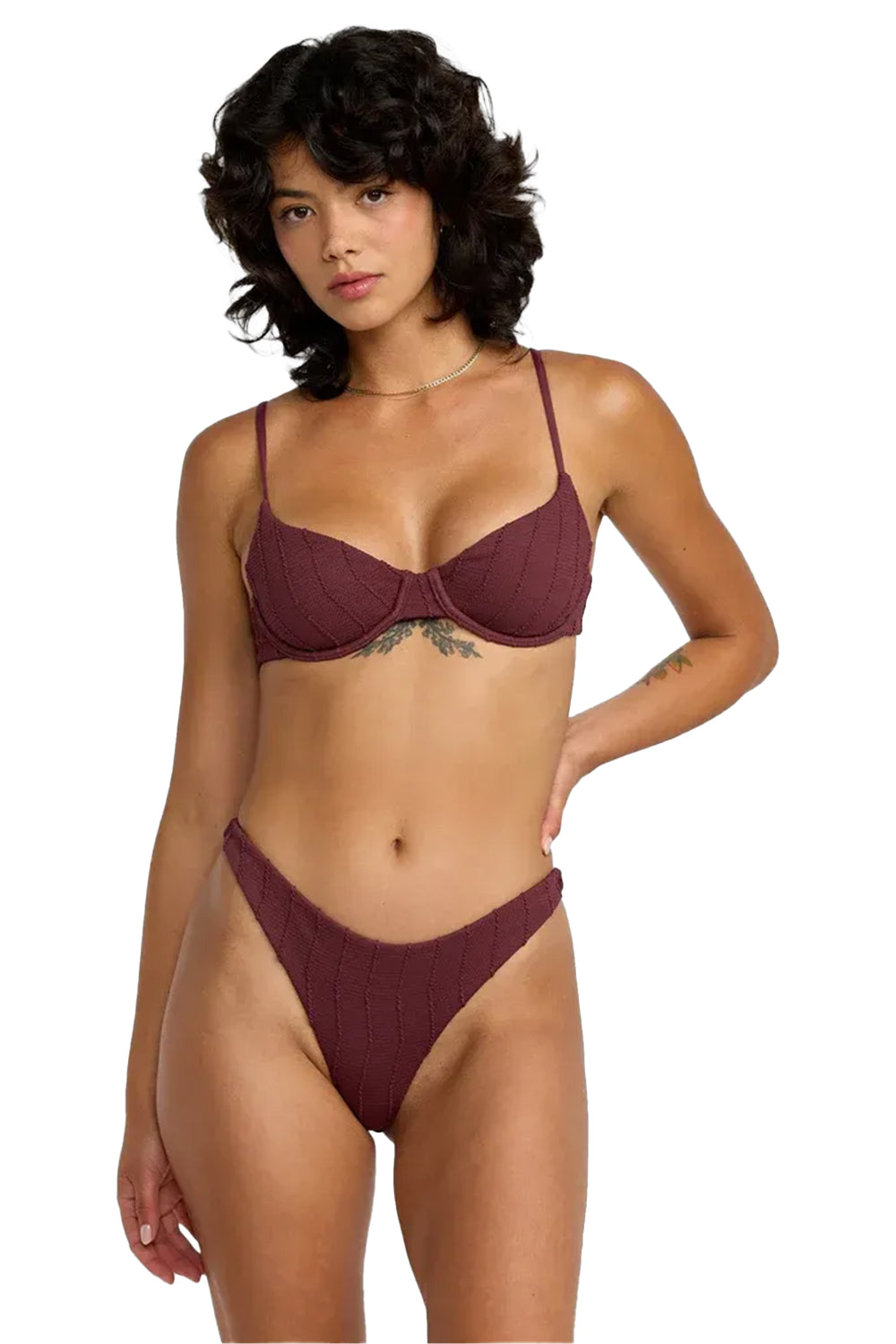 RVCA Womens Chevy Grooves Ultra Skimpy Bikini Bottom