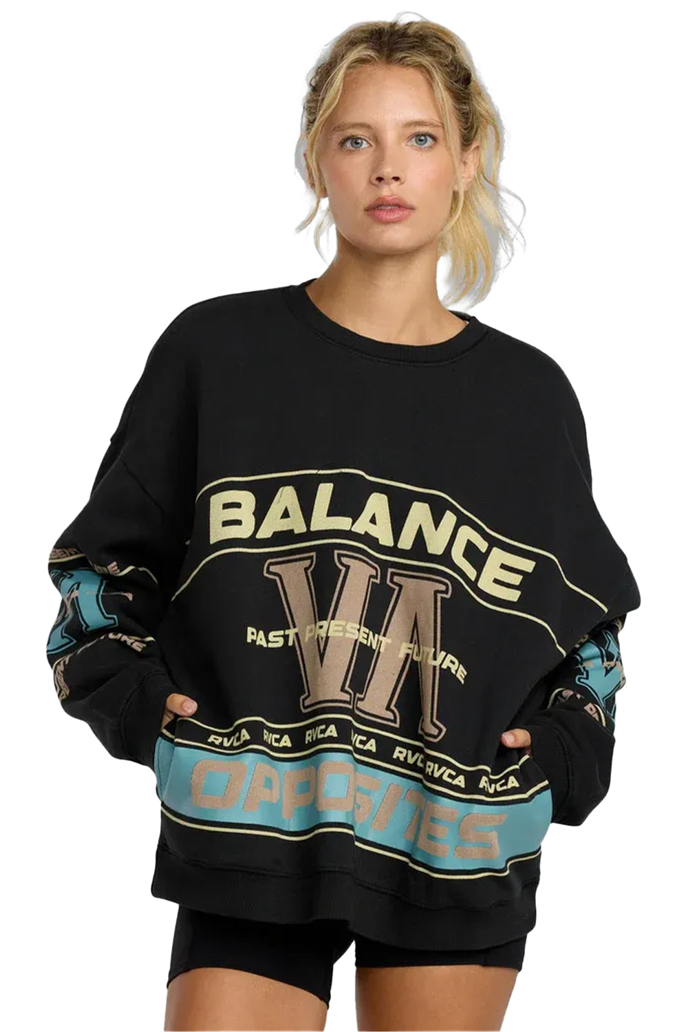 RVCA Womens Puck It Crew Neck