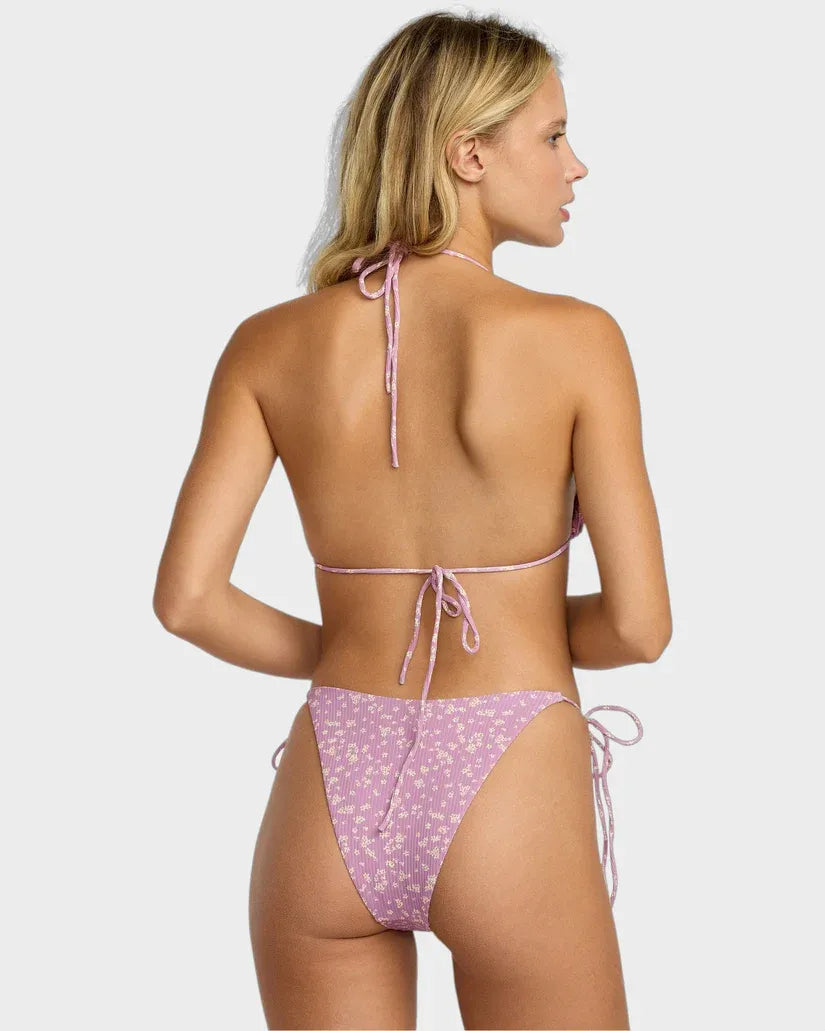 RVCA Womens Grow Together Halter Tri Bikini Top