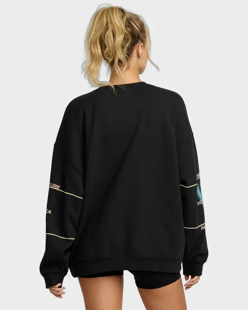 RVCA Womens Puck It Crew Neck
