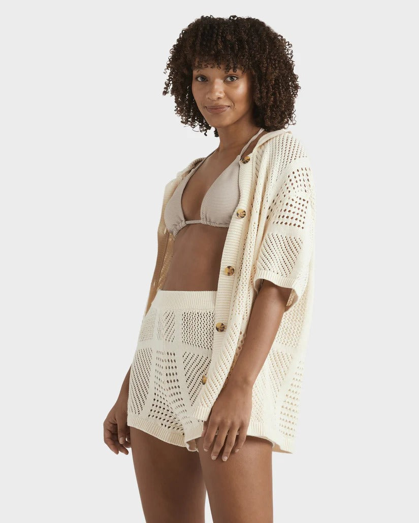 Womens Cool Down Elastic Waist Shorts