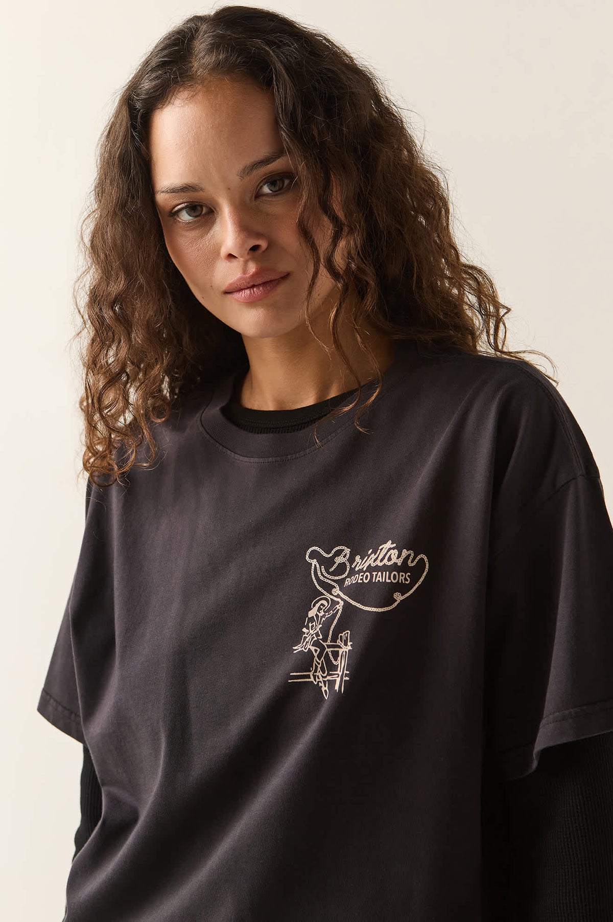 Brixton Rodeo Trailors Boxy Crop T-Shirt