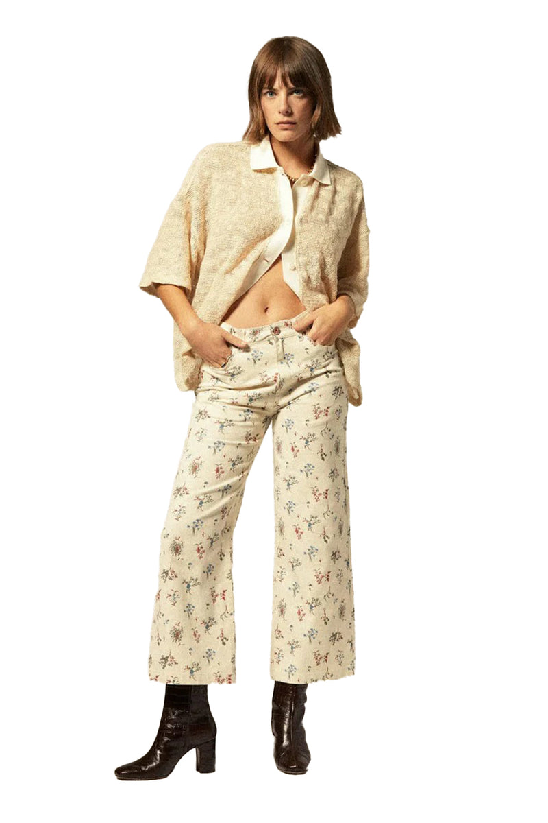 Margo Cropped 5-Pocket Pant in Elm