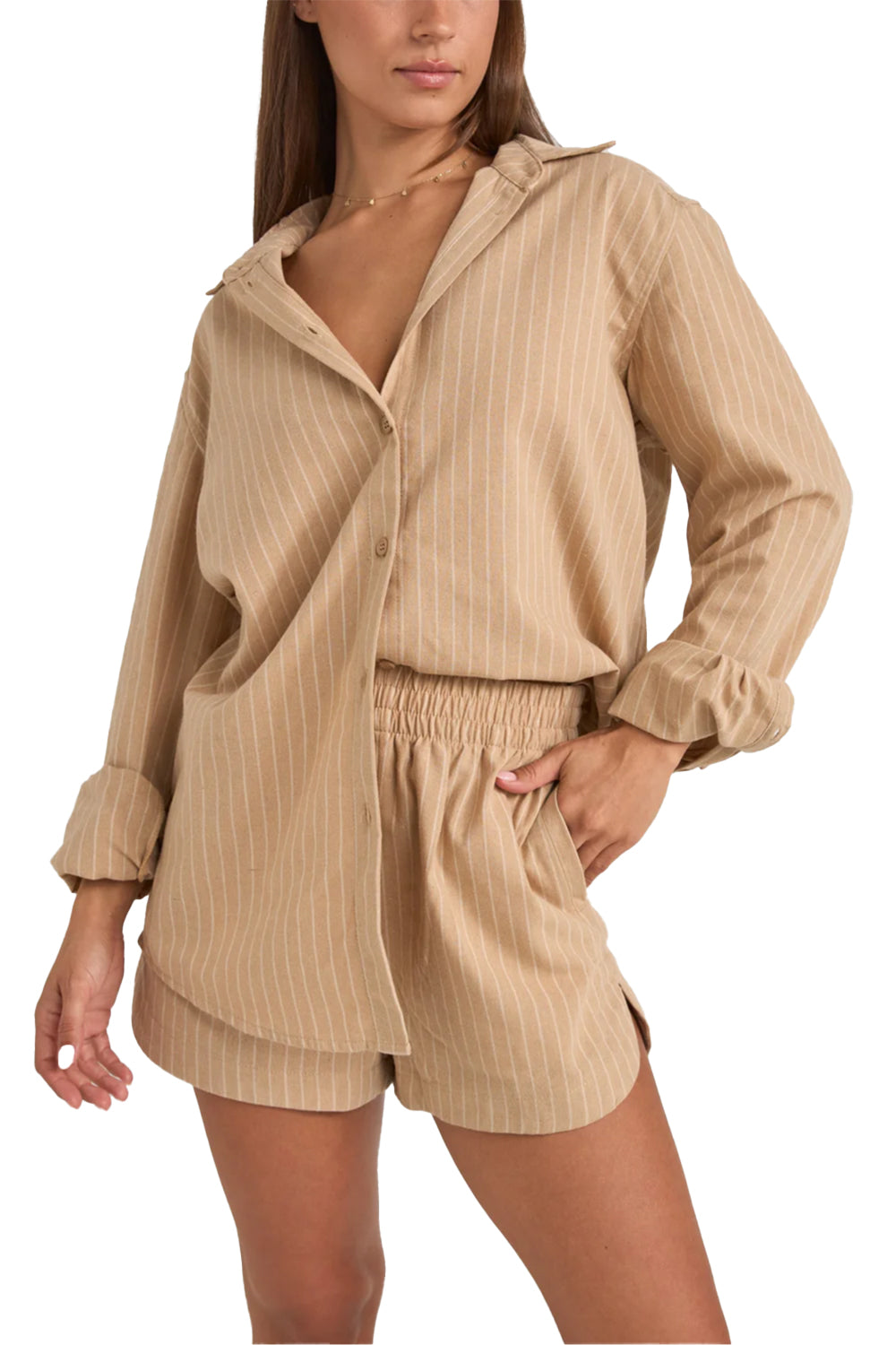 Rhythm Womens Byron Striped Shirt