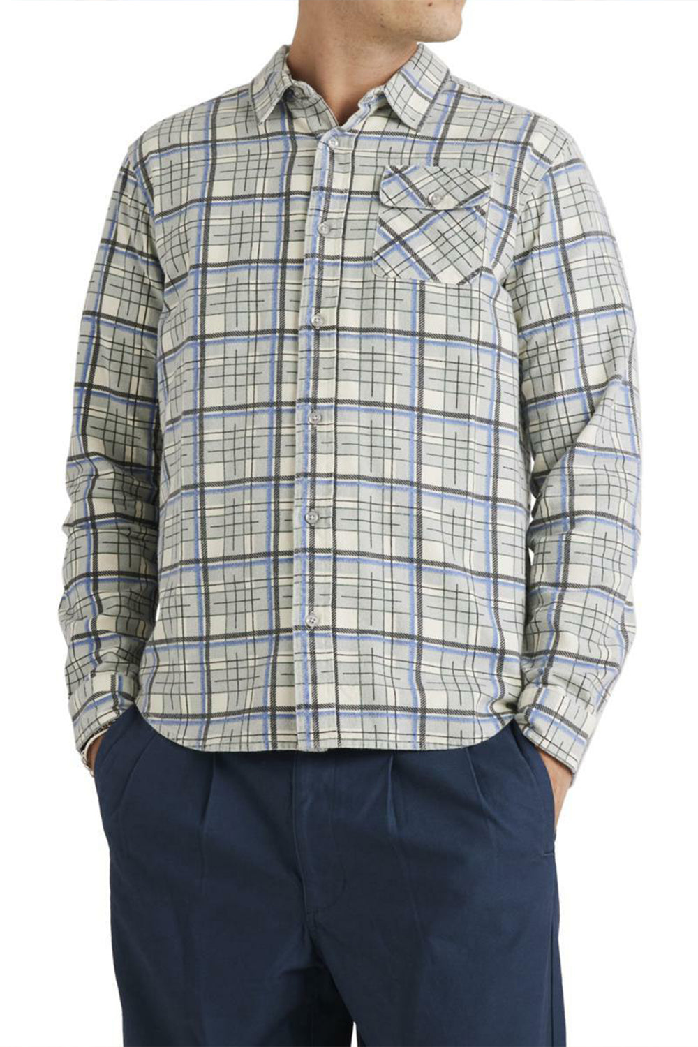RVCA Mens Treets Long Sleeve Shirt