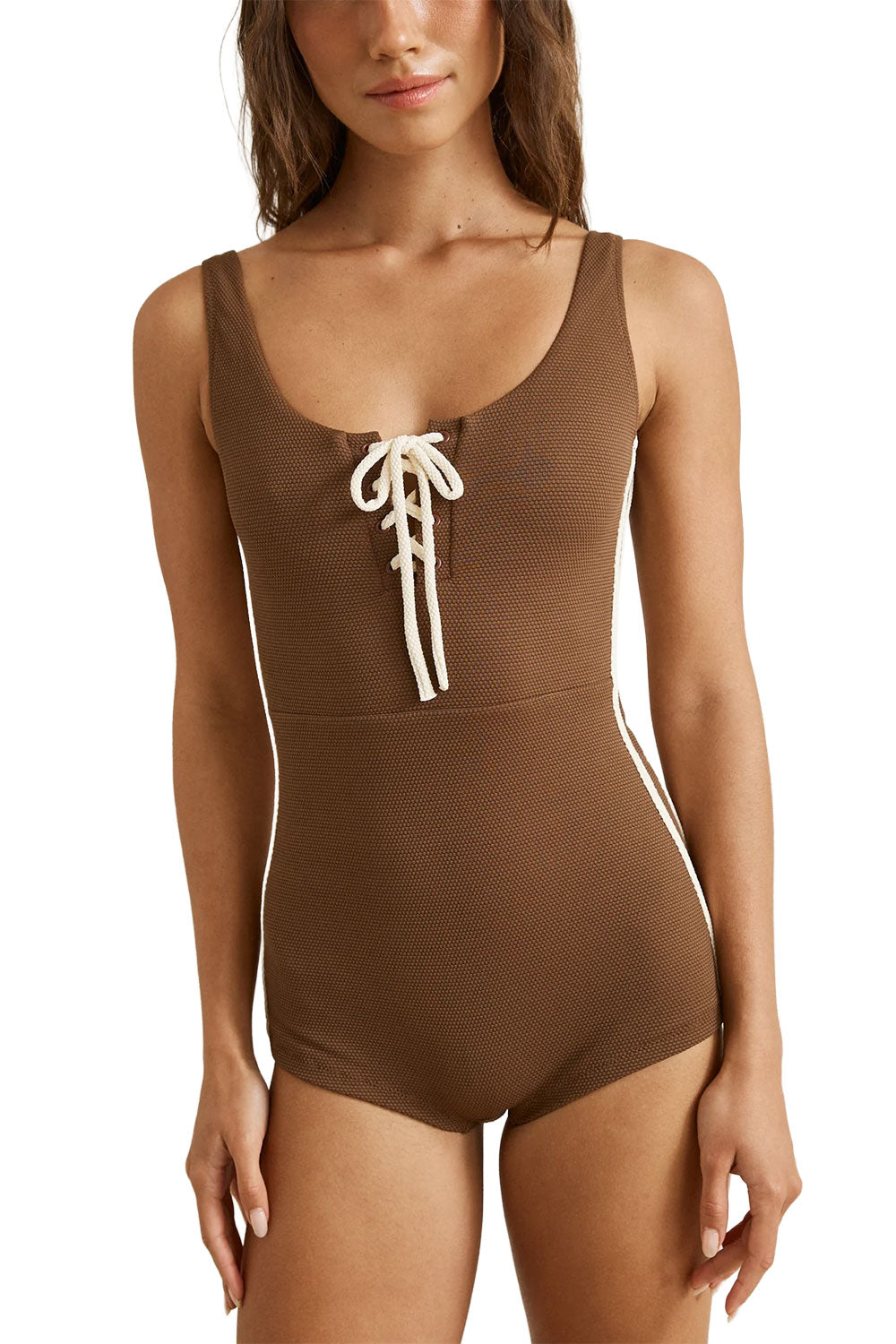 Rhythm Reef Surf Short Lace Up One Piece