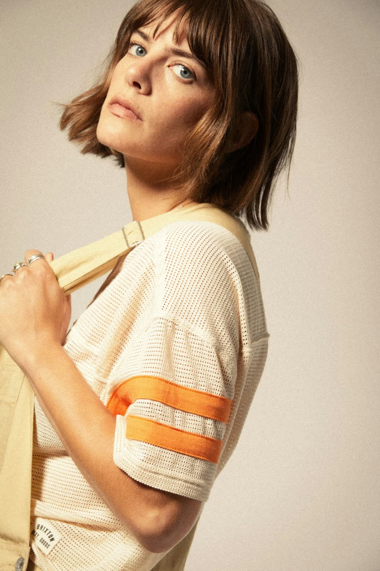 Brixton Womens Varsity Football Mesh T-Shirt