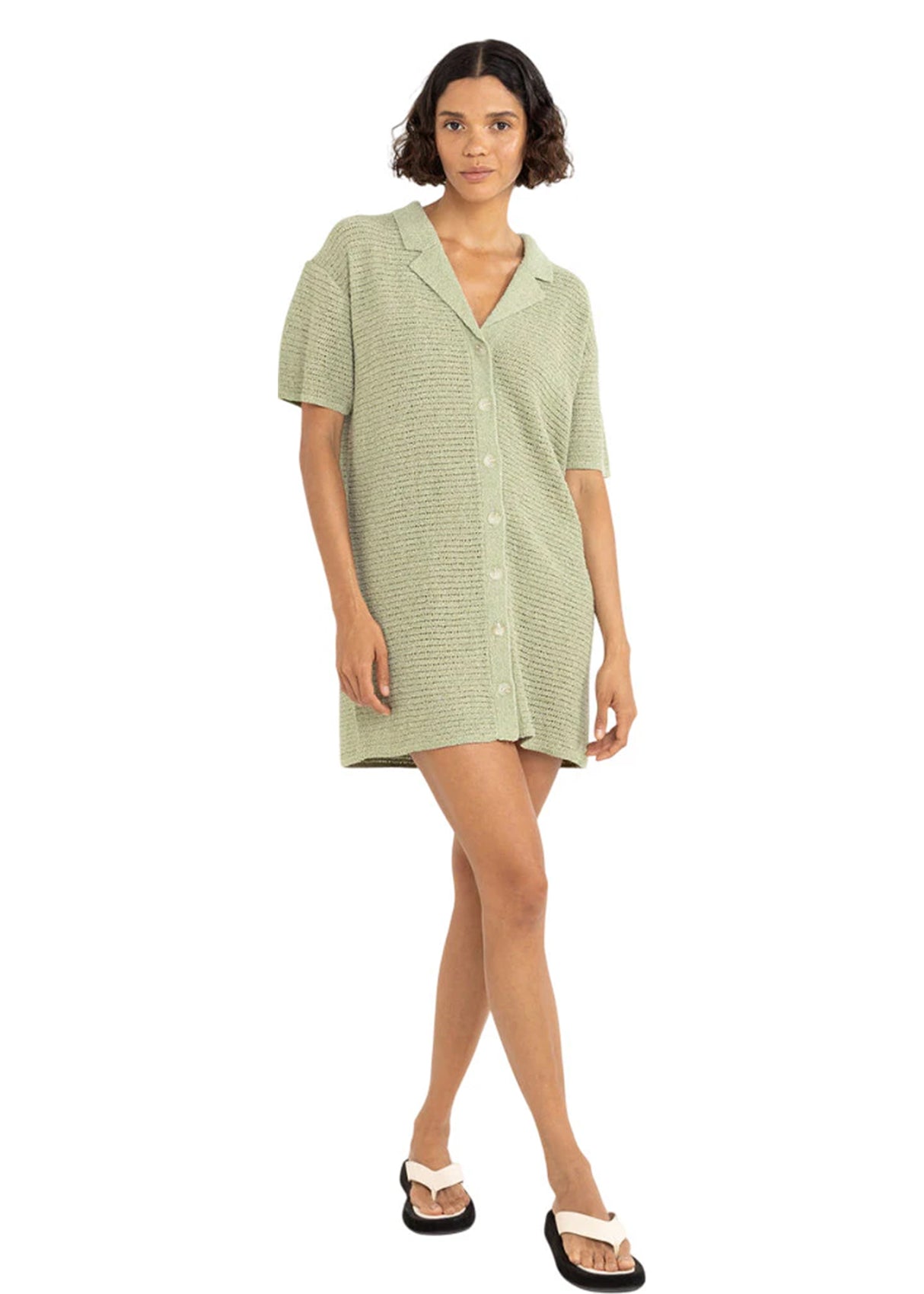 Rhythm Abby Knit Shirt Dress