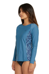 O'Neill Womens Salina Long Sleeve Surf Tee - Blue Haze