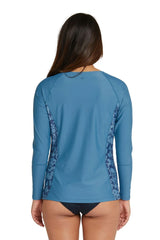 O'Neill Womens Salina Long Sleeve Surf Tee - Blue Haze