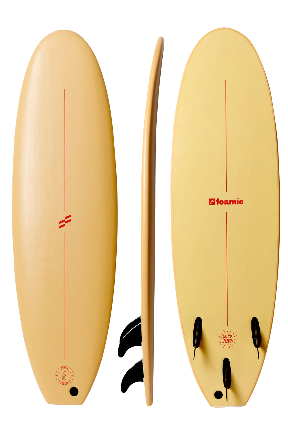 6ft Foamie Wildride Softboard - Fins Included