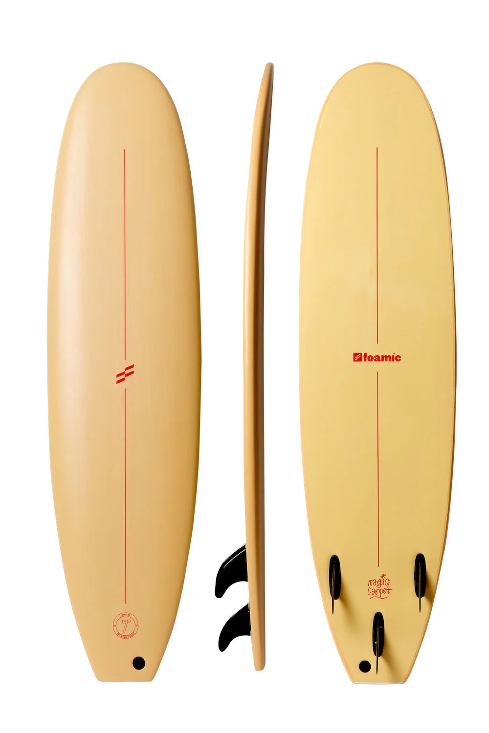 7ft Foamie Magic Carpet Softboard - Fins Included