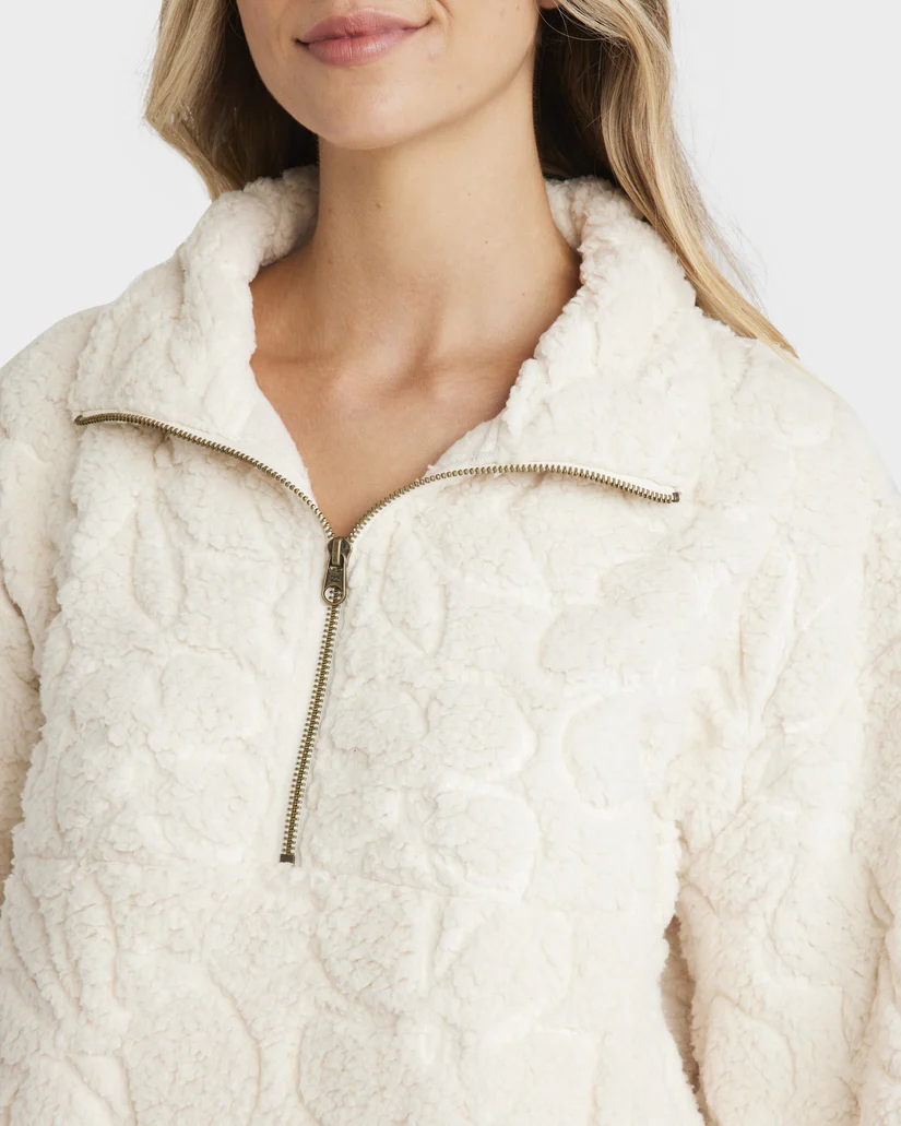 Billabong Womens Fireside Cozy Half Zip Crew