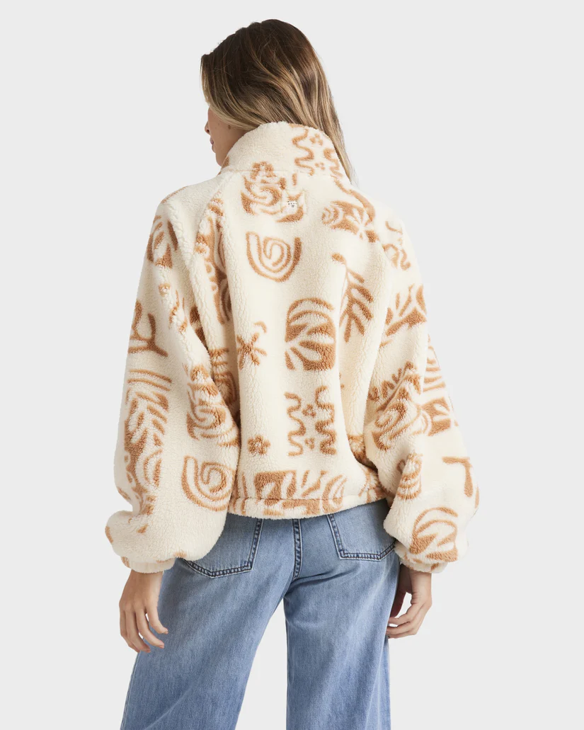 Billabong Womens Feeling Playful Half Zip Crew