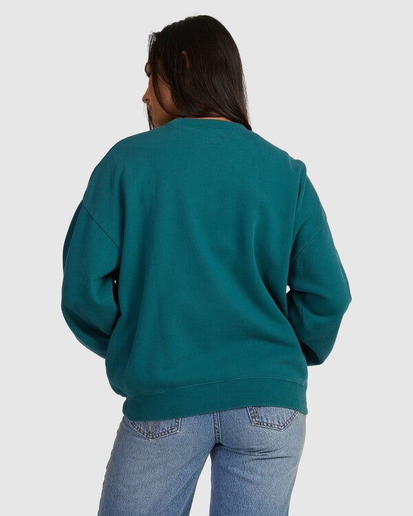 RVCA Womens Pocket Crew Sweatshirt