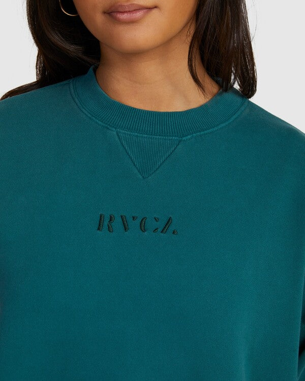 RVCA Womens Pocket Crew Sweatshirt