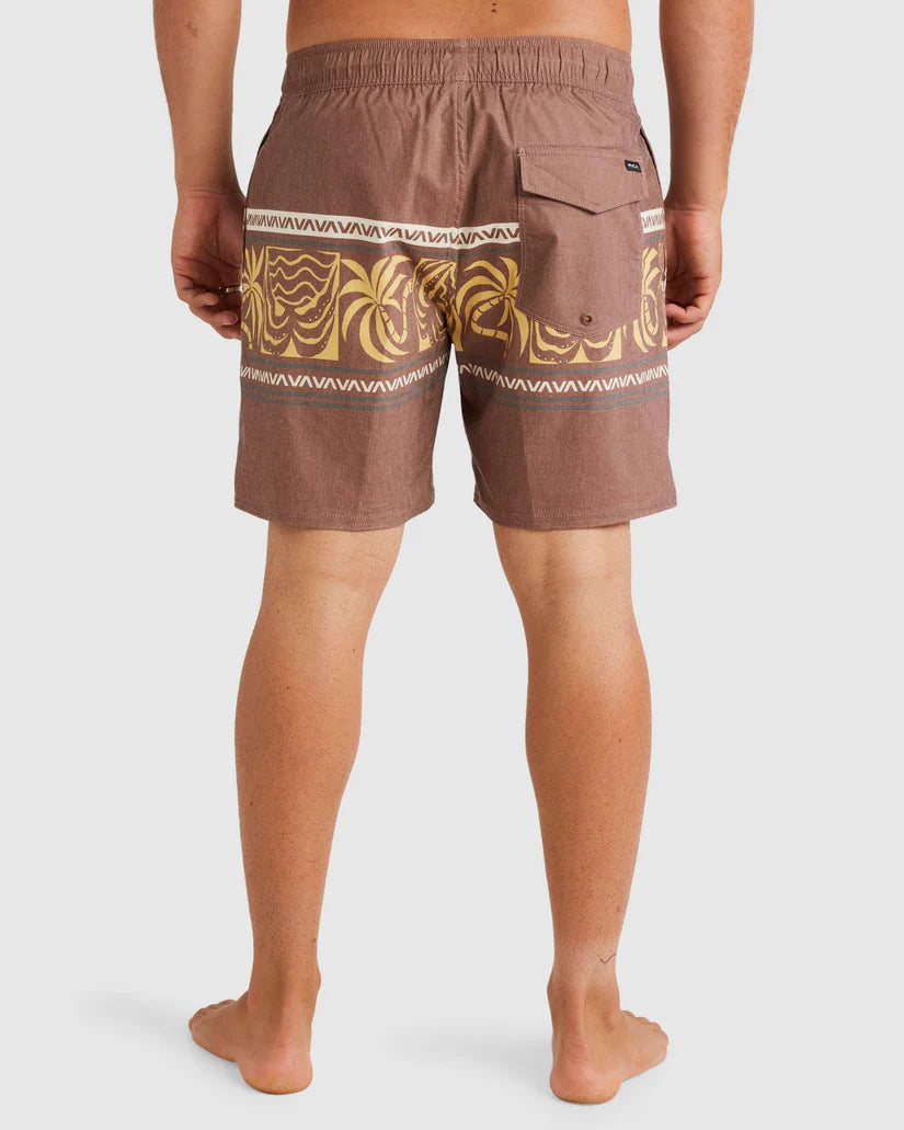 RVCA Mens Fronds Divide Elastic Boardshorts