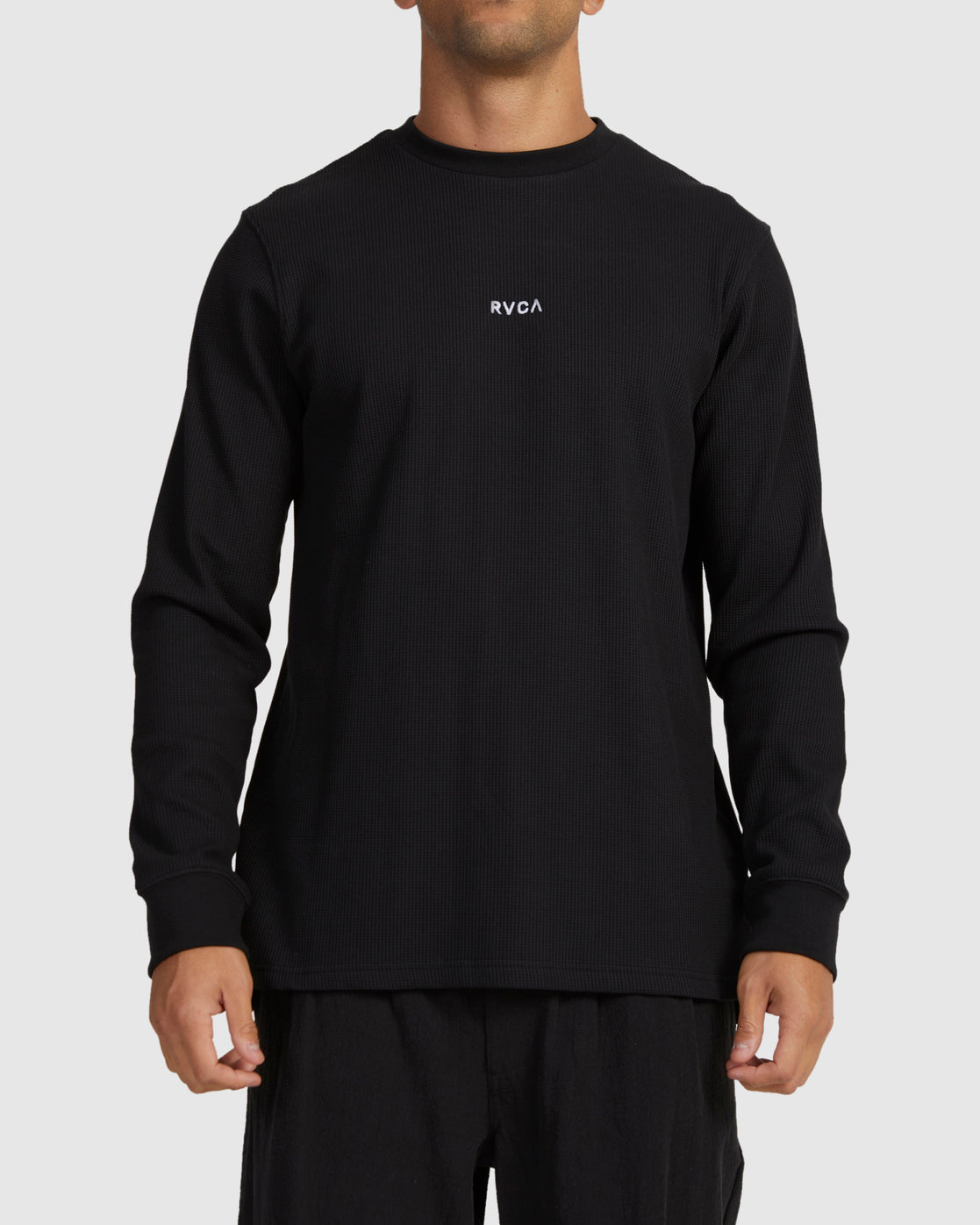 RVCA Mens Haru Waffle L/S T-Shirt