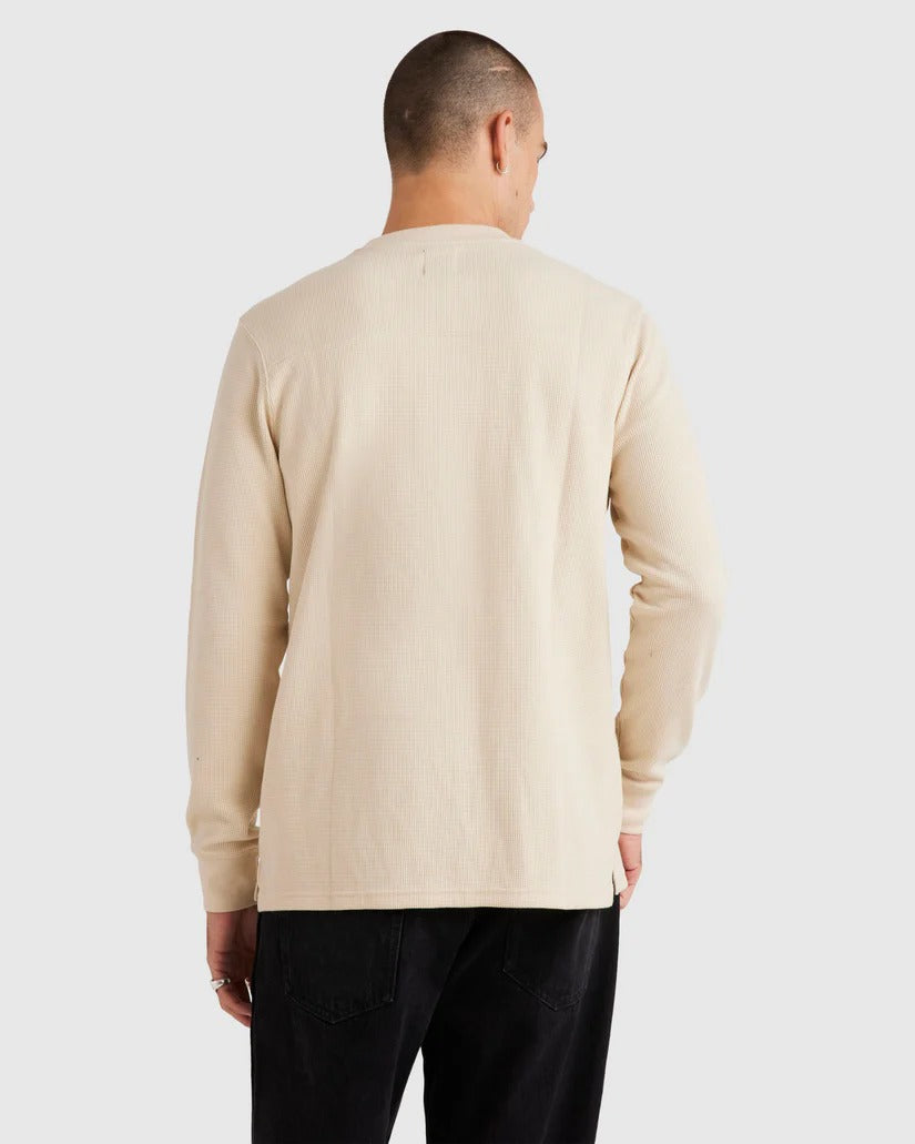 RVCA Mens Union Waffle Long Sleeve Sweater