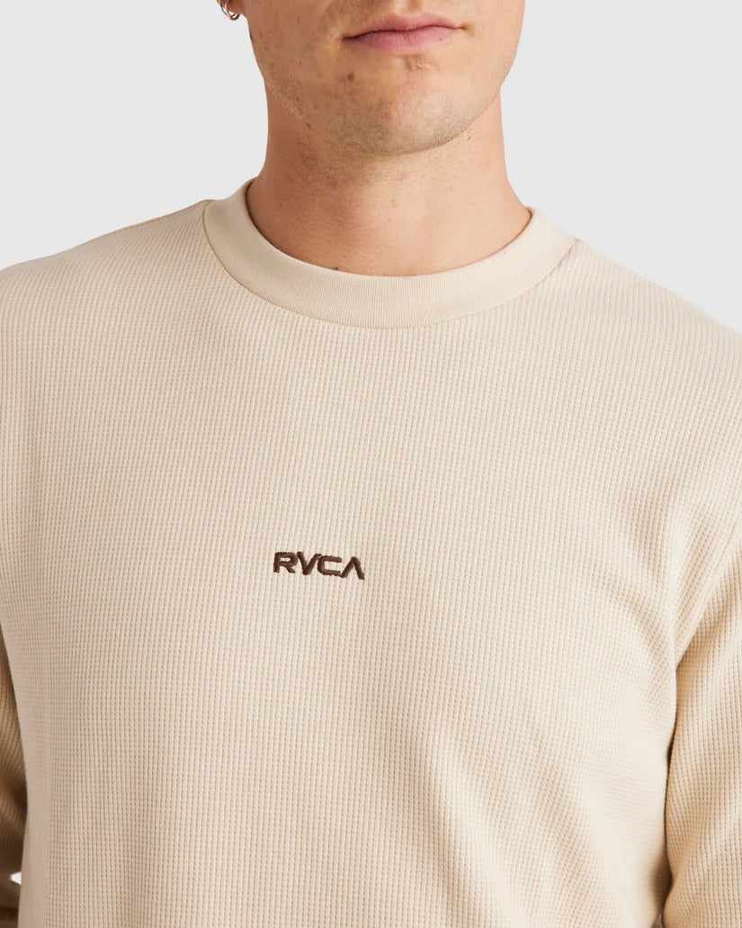RVCA Mens Union Waffle Long Sleeve Sweater