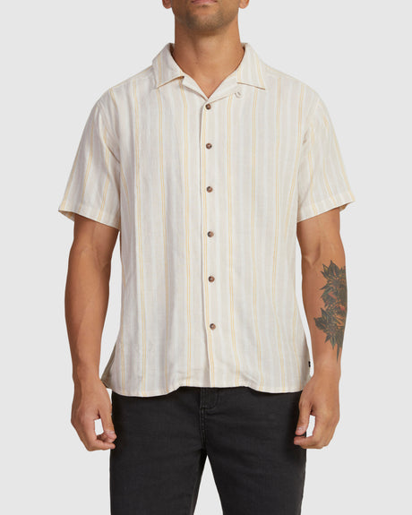 RVCA Mens Beat Stripe Shirt