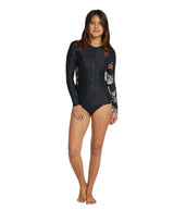 O'Neill Women's Bahia Front Zip Long Sleeve Rash Vest