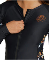 O'Neill Women's Bahia Front Zip Long Sleeve Rash Vest