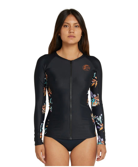 O'Neill Women's Bahia Front Zip Long Sleeve Rash Vest