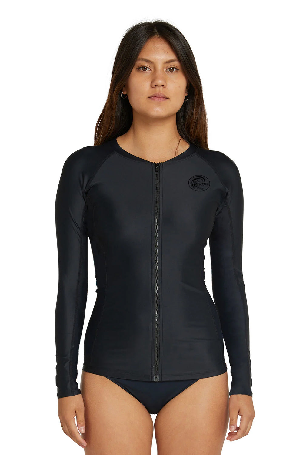 O'Neill Women's Bahia Front Zip Long Sleeve Rash Vest