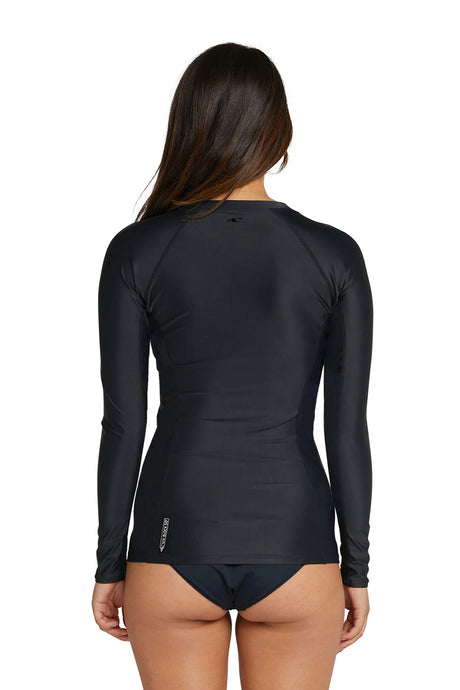 O'Neill Women's Bahia Front Zip Long Sleeve Rash Vest