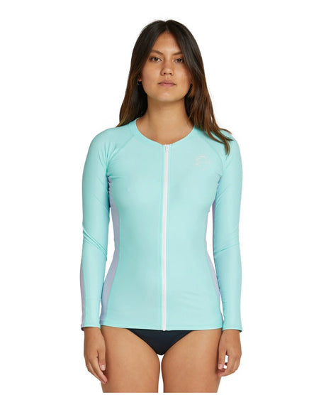 O'Neill Women's Bahia Front Zip Long Sleeve Rash Vest