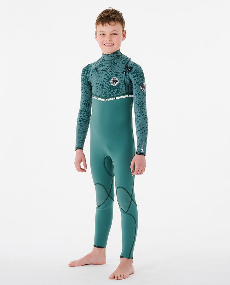 Rip Curl Boys Flashbomb 3/2mm Chest Zip Steamer Wetsuit