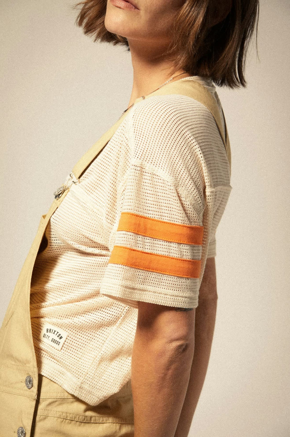 Brixton Womens Varsity Football Mesh T-Shirt